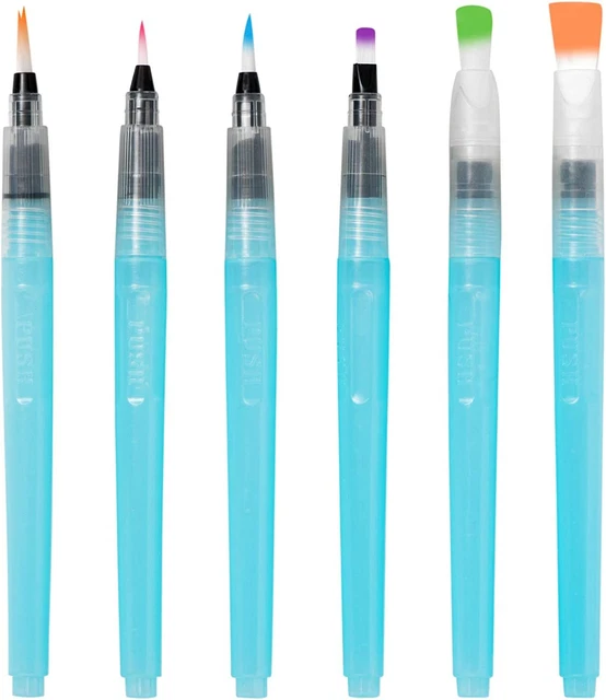 6 Pezzi Set di Pennelli Acquerello con Serbatoio per Pittura pennelli QNUJ