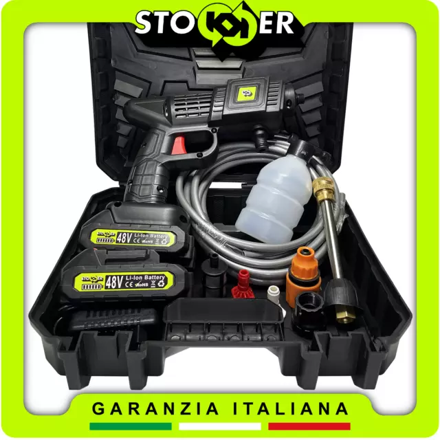 Idropulitrice Alta Pressione 2 Batteria 48V No Fili Accessori Lavaggio Auto Moto 3