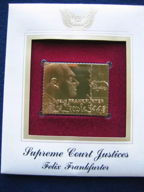 Felix Frankfurter Supreme Court Justice replica  Golden Cover Stamp