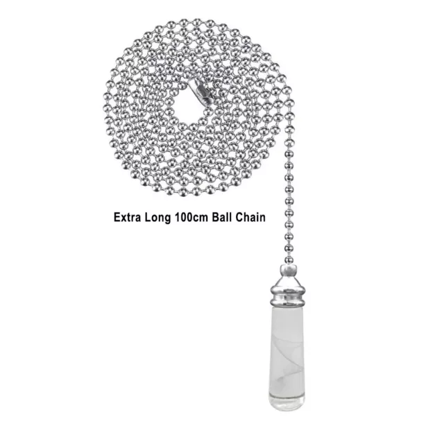 `Crystal Style Designer Bathroom Toilet Pull Chain Cord Handle For Light Switch`