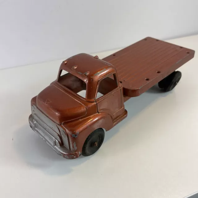 Vintage 1950's-1960's Structo Truck diecast Farm Work Rig metal flat bed 9"