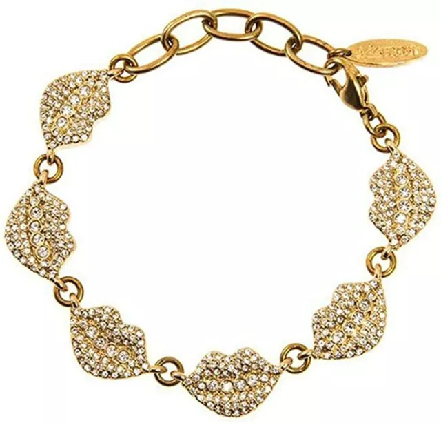 Lulu Frost - Le Baiser Crystal Lips Bracelet, New with Tags