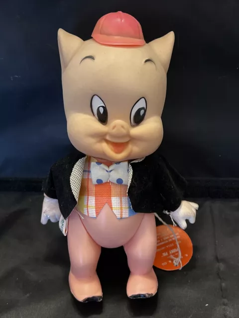 Porky Pig R. DAKIN & CO. Vintage 7” Vinyl Doll Looney Tunes Warner Bros 1970s