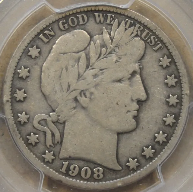 1908-S Barber Half Dollar 50c PCGS Certified F15