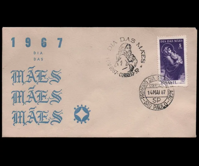Cover Brazil postal history mothers day 1967