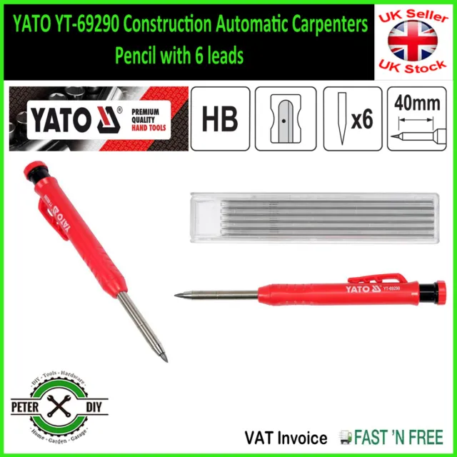 Construction Automatic Carpenters Pencil With 6 Leads  YATO YT-69290