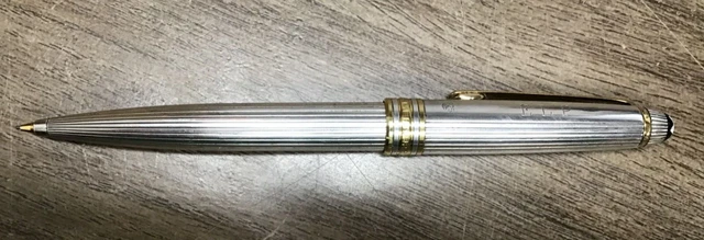 Montblanc Meisterstuck  Sterling Silver 925 Pinstripe Ballpoint Pen