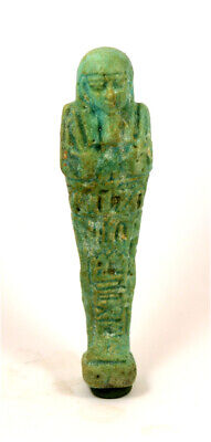 Egypt Late Period blue-green faience ushabti of Hor-pen-aset