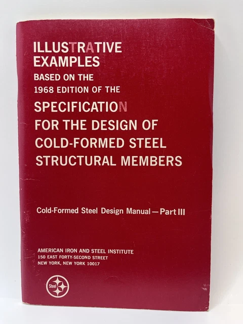 Design Of Cold Formed Steel Structures FOR SALE PicClick UK