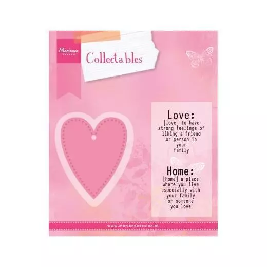Marianne Design Collectables Die & Clear Stamps - Love COL1334