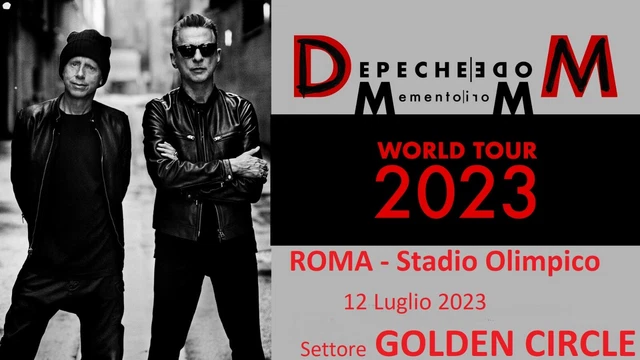 Depeche Mode 2 Biglietti Concerto ROMA GOLDEN CIRCLE Stadio Olimpico 12/07/2023