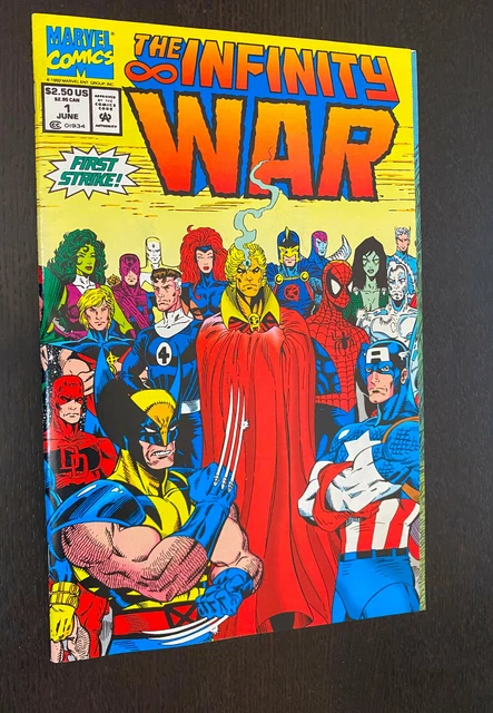 INFINITY WAR #1 (Marvel 1992) -- NEWSSTAND VARIANT -- Thanos / Warlock -- VF+