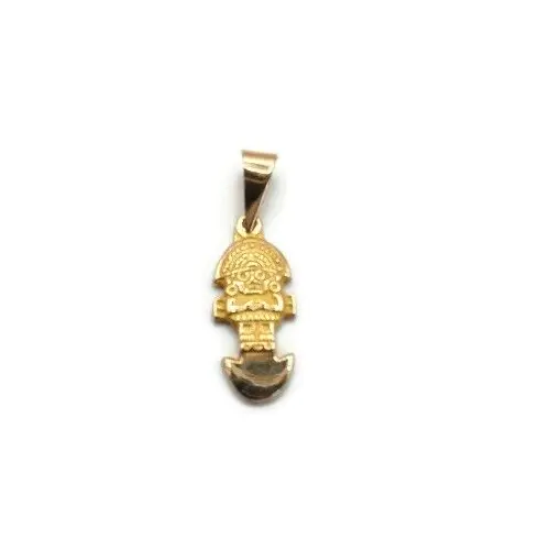 PERUVIAN TUMI PENDANT MADE IN 18 K SOLID GOLD - small