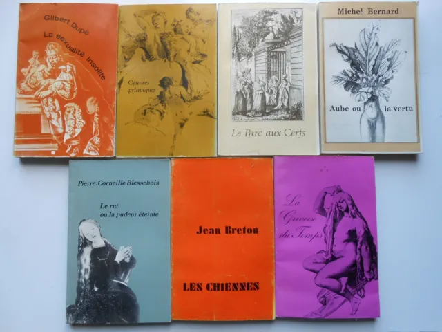 Lot de 7 livres des Editions Cypris, curiosa érotique