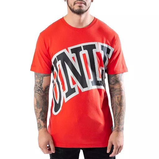 Mitchell & Ness UNIVERSITY OF LAS VEGAS UNLV BLOWN OUT Big Face RED T- SHIRT