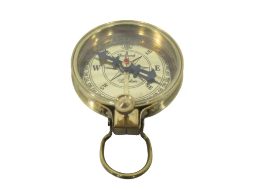 Antique brass maritime compass Dollond London 1920, 9 cm