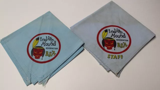 D23 BSA Neckerchiefs Camp Indian Mound Rsvn., 1960s STAFF Milwaukee Wisconsin WI