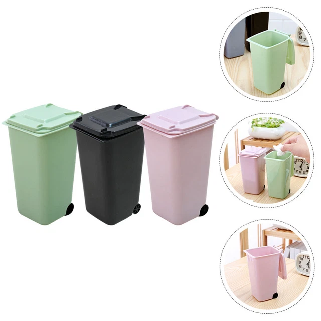 3pcs Schreibtisch Büroabfälle können Mini Mülleimer Mini -Tischmüll können