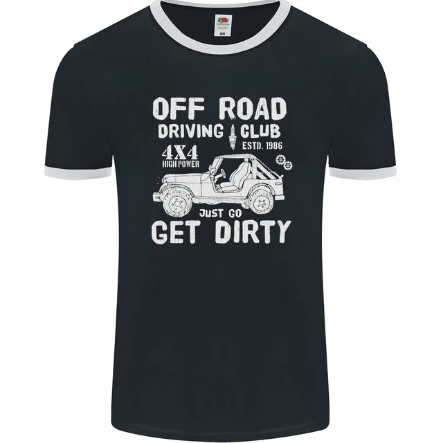 Maglietta da uomo Off Road Driving Club Get Dirty 4x4 divertente fotol