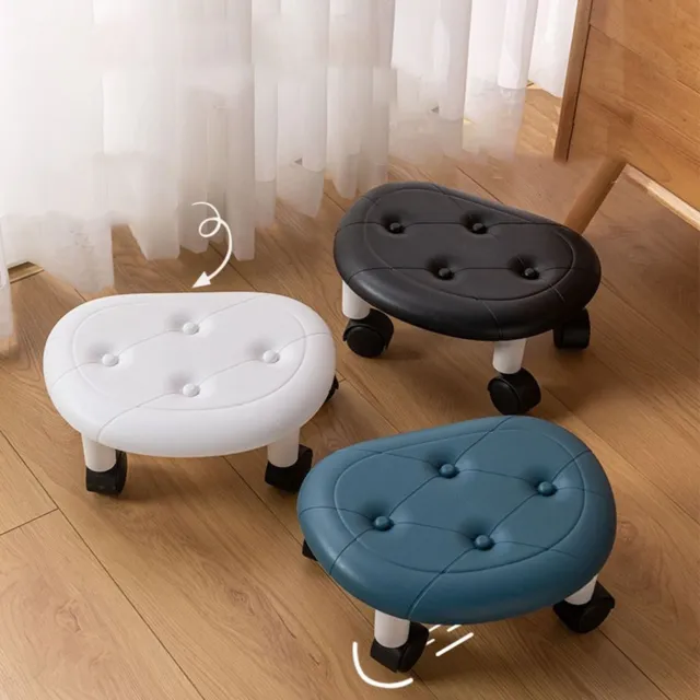 360°Rotating Plastic Stool Universal Wheel Small Bench  Children