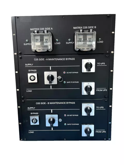 CHEAP UPS Rack Mountable Maintenance Bypass Panel Board Matrix C05 A&B RRP £2400
