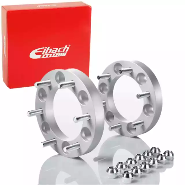 EIBACH PRO-SPACER 50mm SPURVERBREITERUNG SILBER 2x25mm SPURPLATTEN LK:6x139,7mm