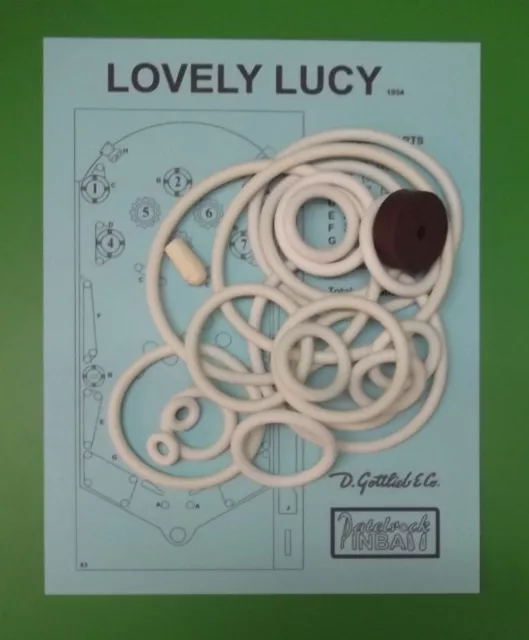 1954 Gottlieb Lovely Lucy pinball rubber ring kit