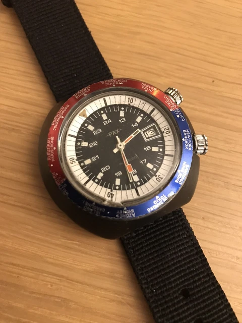 Montre Plongée Vintage JONAS Calanda - Pièce Rétro Unisexe, état D'occasion Visible En Photos