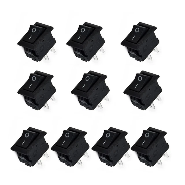 10 Interruttori A Bilanciere ON/OFF - 2 Poli SPST, 12V, Con Cavi E Foro 19x12 Mm - Foto 7