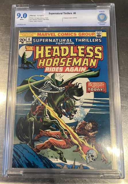 Supernatural Thrillers #6  Vf/Nm 9.0  Cbcs  "Headless Horseman"