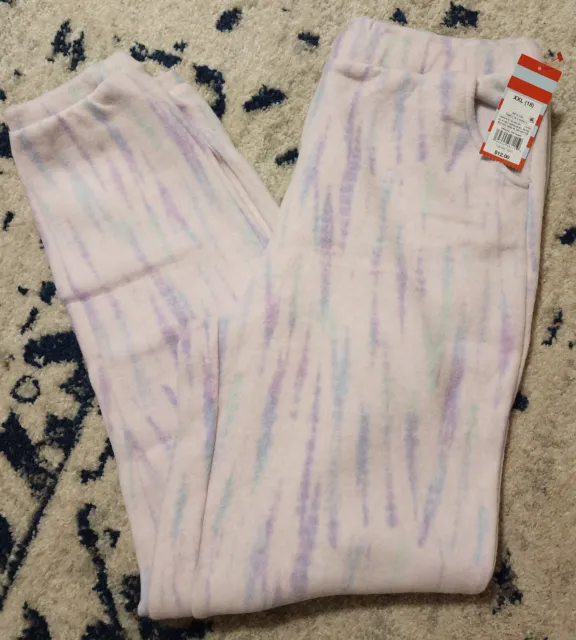 Cat & Jack Purple Tye-Dye Fleece Pajama Pants / Joggers Girls Juniors XXL 18 NWT