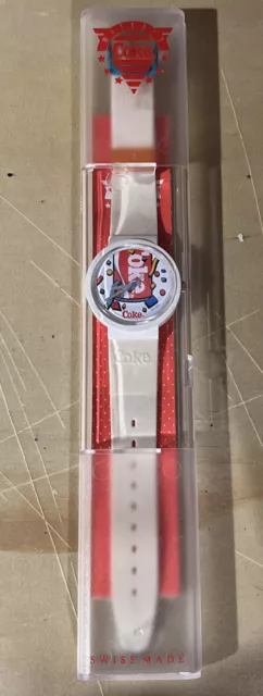 1987 Coca Cola Swiss Made Watch, Works Brand New Battery, Awesome Piece