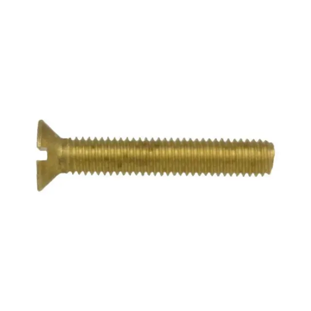 Countersunk SLOT Machine M2.5 (2.5mm) Metric Coarse Screw CSK Bolt BRASS