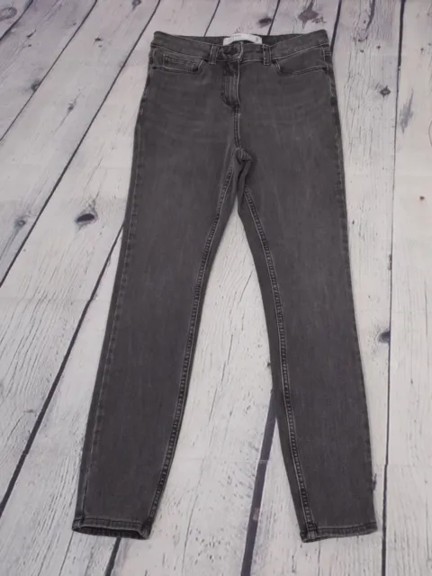 Next Super Skinny Grey Mid Rise Denim Jeans Womens Size 8 (BC17)