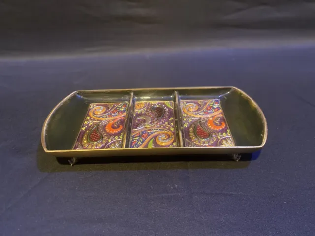 jay strongwater libre paisley sectioned trinket tray without Box Retail $795