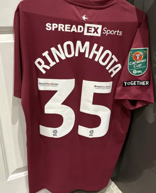 Andy Rinomhota Matchworn Shirt Birmingham City v Cardiff City Carabao Cup 2023