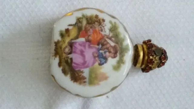 Antique Perfume Bottle - Porcelain