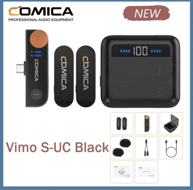 Comica Vimo S S-UC 2.4G Dual-channel mini Wireless Microphone USB C 2TX+1RX+Case