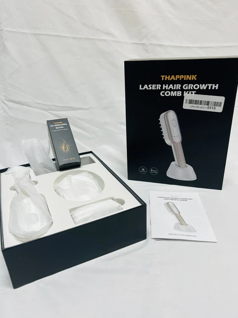 Thappink Laser Hair Growth Comb Kit For Thicker Fuller Hair Thinning Open Box
