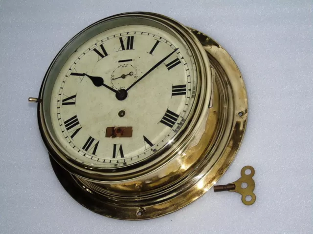 Selten Antik Riesiger 26.7cm Alle Messing Smiths Reich Militär Mechanische Uhr