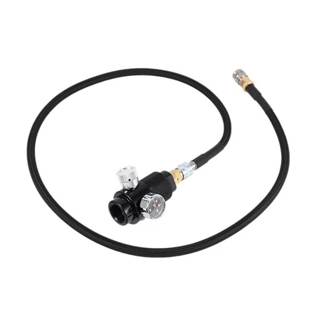 Scuba Diving Regulator with 100cm FLEX Remote Hose Line 0-200 Psi to H9I6