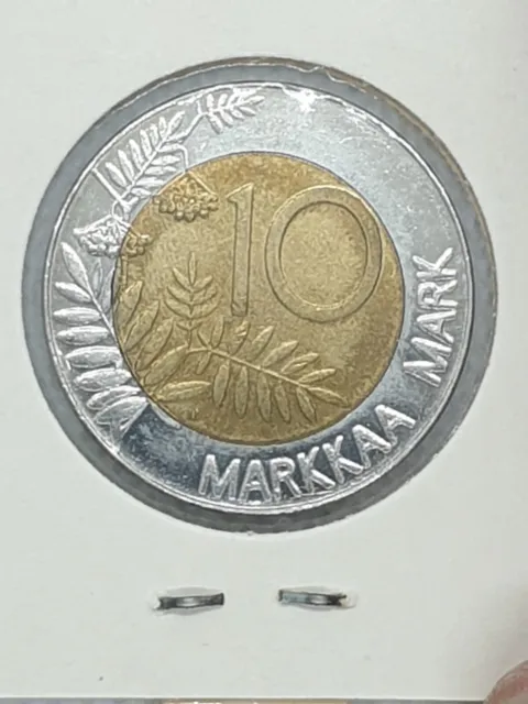 1996 Finland 10 Markkaa  Bi Metallic Coin - KM# 77 - Fine - # 24302