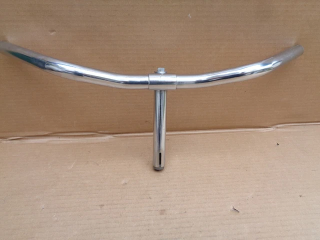 Guidon Vélo Ville Vintage Acier Chromé - Largeur 48 Cm - Look Rétro