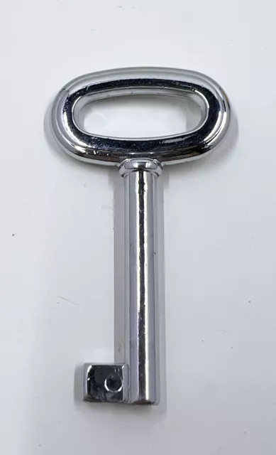 Antique Fancy Ornate Hollow Open Barrel Metal Steel Skeleton Key 2.5"