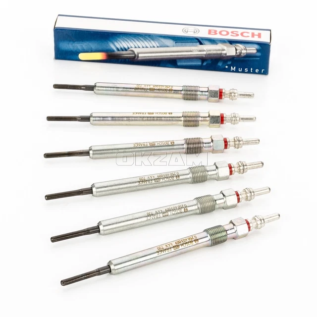 6X GLOW PLUG original Bosch Duraterm 0250201055 for Mercedes W124 300TD