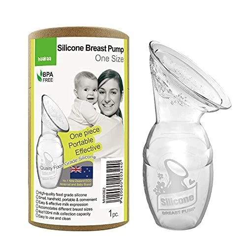 haakaa Recueil Lait Maternel en Silicone Gen1 100ml Main Libre - Silencieux T...