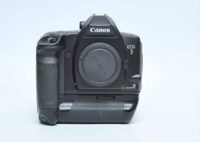 Canon EOS 3 SLR Film Camera Body With BP E1 Power Drive Booster