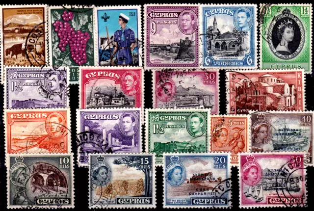 Einsteckkarte mit ÄLTEREN Marken aus ***  ZYPERN  ***