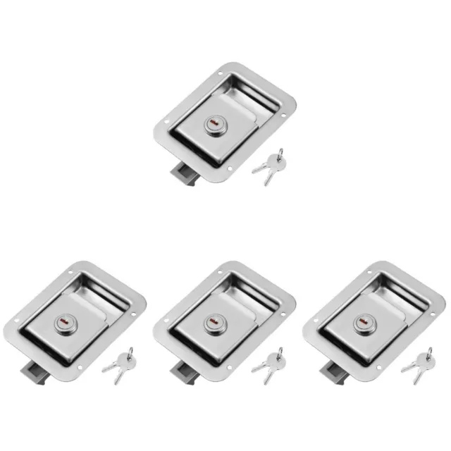 4 Pieces Paddle Latches Locking Toolbox Marine Special Vehicle Stainless Steel