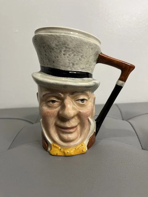 Vintage Sandland Character Ware Hand Painted "Mr Micawber' Dickens Toby Jug